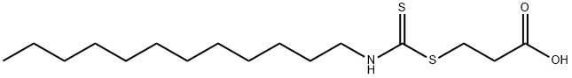 3-(dodecylthiocarbamoylsulfanyl)propanoic acid Struktur