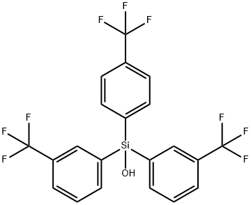 Bis(3-(trifluoromethyl)phenyl)(4-(trifluoromethyl)phenyl)silanol Struktur