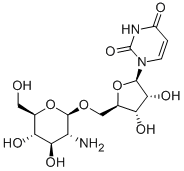 5'-O-(2-AMINO-2-DEOXY-BETA-D-GLUCOPYRANOSYL)-URIDINE Struktur