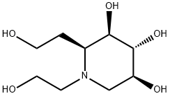 3,4,5-Piperidinetriol, 1,2-bis(2-hydroxyethyl)-, (2S,3R,4R,5S)- (9CI) Struktur