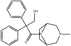 8-(2,2-Diphenyl-3-hydroxypropionyl)-3-methyl-3,8-diazabicyclo[3.2.1]octane Struktur