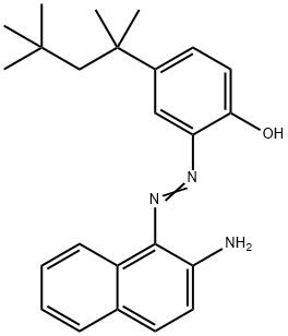 2-[(2-Amino-1-naphthalenyl)azo]-4-(1,1,3,3-tetramethylbutyl)phenol Struktur