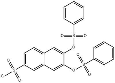 6,7-bis[(phenylsulphonyl)oxy]naphthalene-2-sulphonyl chloride Struktur