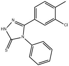 5-(3-chloro-4-methylphenyl)-4-phenyl-4H-1,2,4-triazole-3-thiol Struktur