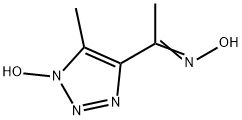 Ethanone, 1-(1-hydroxy-5-methyl-1H-1,2,3-triazol-4-yl)-, oxime (9CI) Struktur