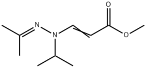 2-Propenoic acid, 3-((1-methylethyl)(1-methylethylidene)hydrazino)-, m ethyl ester Struktur