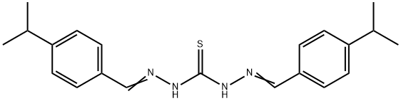 1,3-bis[(4-propan-2-ylphenyl)methylideneamino]thiourea Struktur