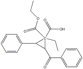 diethyl 2-benzoyl-3-phenyl-cyclopropane-1,1-dicarboxylate Struktur