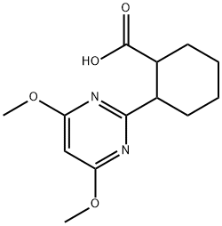 2-(4,6-DIMETHOXYPYRIMIDIN-2-YL)CYCLOHEXANECARBOXYLICACID(RACEMICMIXTUREOFCIS-ISOMERS)
 Struktur