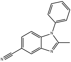 2-Methyl-1-phenylbenzodiazole-5-carbonitrile Struktur