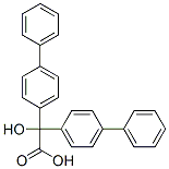 2-hydroxy-2,2-bis(4-phenylphenyl)acetic acid Struktur