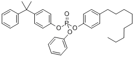 (1-methyl-1-phenylethyl)phenyl nonylphenyl phenyl phosphate Struktur