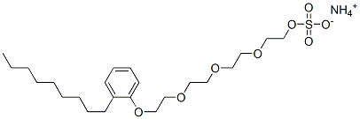 ammonium 2-[2-[2-[2-(nonylphenoxy)ethoxy]ethoxy]ethoxy]ethyl sulphate Struktur