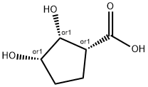 Cyclopentanecarboxylic acid, 2,3-dihydroxy-, (1alpha,2alpha,3alpha)- (9CI) Struktur