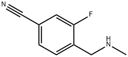 Benzonitrile, 3-fluoro-4-[(methylamino)methyl]- (9CI) Struktur