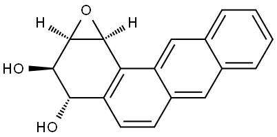 (+)-trans-3,4-Dihydroxy-1,2-epoxy-1,2,3,4-tetrahydrobenz(a)anthracene Struktur