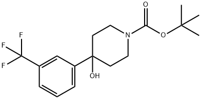 1-BOC-4-[3-(TRIFLUOROMETHYL)PHENYL]-4-HYDROXYPIPERIDINE Struktur