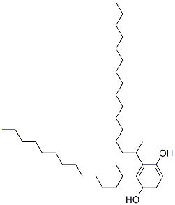 (1-methylpentadecyl)(1-methyltridecyl)hydroquinone Struktur