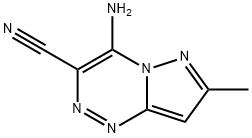 4-amino-7-methylpyrazolo[5,1-c][1,2,4]triazine-3-carbonitrile(SALTDATA: FREE) Struktur