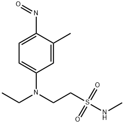 2-[ethyl(3-methyl-4-nitrosophenyl)amino]-N-methylethanesulphonamide Struktur