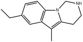 Pyrimido[1,6-a]indole, 7-ethyl-1,2,3,4-tetrahydro-5-methyl- (9CI) Struktur