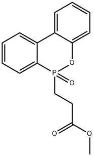 9,10-Dihydro-9-oxa-10-phosphaphenanthrene-10-propanoic acid methyl ester 10-oxide Struktur