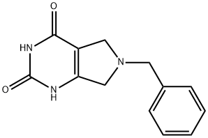 6-benzyl-6,7-dihydro-1H-pyrrolo[3,4-d]pyrimidine-2,4(3H,5H)-dione Struktur