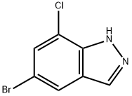 5-BROMO-7-CHLORO-1H-INDAZOLE Structure