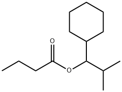 1-cyclohexyl-2-methylpropyl butyrate Struktur