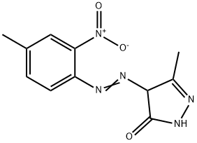 2,4-dihydro-5-methyl-4-[(4-methyl-2-nitrophenyl)azo]-3H-pyrazol-3-one  Struktur