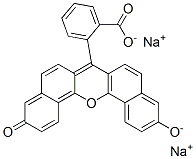 disodium 2-(11-oxido-3-oxo-3H-dibenzo[c,h]xanthen-7-yl)benzoate Struktur