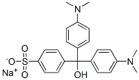 4-[Bis[4-(dimethylamino)phenyl]hydroxymethyl]benzenesulfonic acid sodium salt Struktur