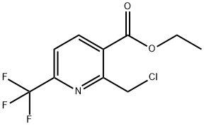 3-PYRIDINECARBOXYLIC ACID, 2-(CHLOROMETHYL)-6-(TRIFLUOROMETHYL)-, ETHYL ESTER Struktur