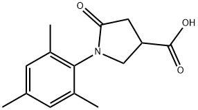 5-OXO-1-(2,4,6-TRIMETHYL-PHENYL)-PYRROLIDINE-3-CARBOXYLIC ACID Struktur