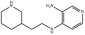 3-アミノ-4-[2-(3-ピペリジニル)エチルアミノ]ピリジン 化學(xué)構(gòu)造式