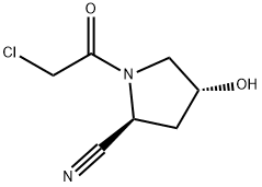 2-Pyrrolidinecarbonitrile, 1-(chloroacetyl)-4-hydroxy-, (2S,4R)- (9CI) Struktur