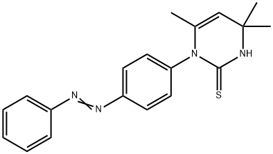 3,4-Dihydro-1-(p-phenylazophenyl)-4,4,6-trimethyl-2(1H)-pyrimidinethione Struktur