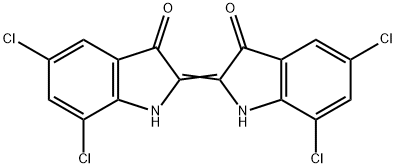 5,7-dichloro-2-(5,7-dichloro-1,3-dihydro-3-oxo-2H-indol-2-ylidene)-1,2-dihydro-3H-indol-3-one Struktur