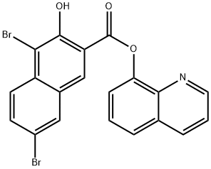 4,7-Dibromo-3-hydroxy-2-naphthoic acid 8-quinolyl ester Struktur