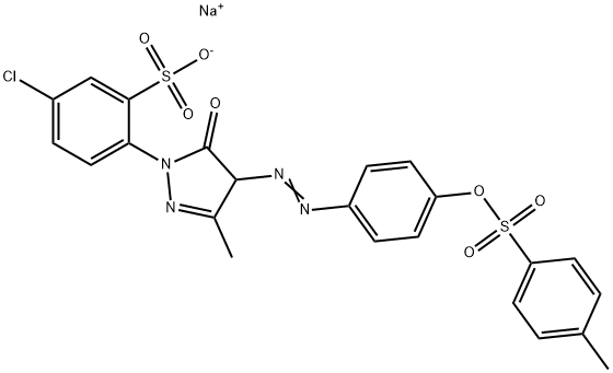 Natrium-5-chlor-2-(5-hydroxy-3-methyl-4-(4-((4-methylphenyl)sulfonyloxy)phenylazo)pyrazol-1-yl)benzolsulfonat