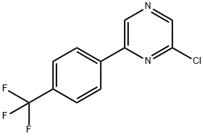 2-CHLORO-6-[4-(TRIFLUOROMETHYL)PHENYL]PYRAZINE Struktur