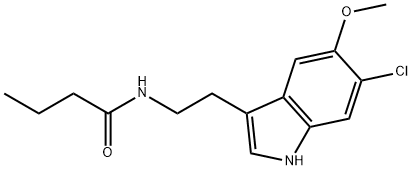 N-[2-(6-Chloro-5-methoxy-1H-indol-3-yl)ethyl]butyramide Struktur