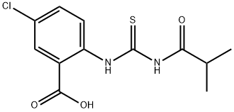 5-CHLORO-2-[[[(2-METHYL-1-OXOPROPYL)AMINO]THIOXOMETHYL]AMINO]-BENZOIC ACID Struktur