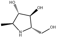 3,4-Pyrrolidinediol,2-(hydroxymethyl)-5-methyl-,(2S,3S,4S,5S)-(9CI) Struktur