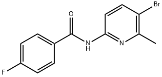 N-(5-bromo-6-methyl-2-pyridinyl)-4-fluorobenzamide Struktur