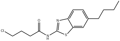 BUTANAMIDE, N-(6-BUTYL-2-BENZOTHIAZOLYL)-4-CHLORO- Struktur