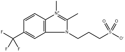 1,2-DIMETHYL-3-SULFOPROPYL-5-TRIFLUOROMETHYLBENZIMIDAZOLIUM, INNER SALT Struktur