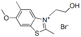 3-(2-hydroxyethyl)-6-methoxy-2,5-dimethylbenzothiazolium bromide Struktur