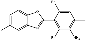 2,4-DIBROMO-6-METHYL-3-(5-METHYL-1,3-BENZOXAZOL-2-YL)ANILINE Struktur