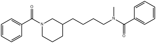 1-Benzoyl-3-[4-(N-methylbenzoylamino)butyl]piperidine Struktur